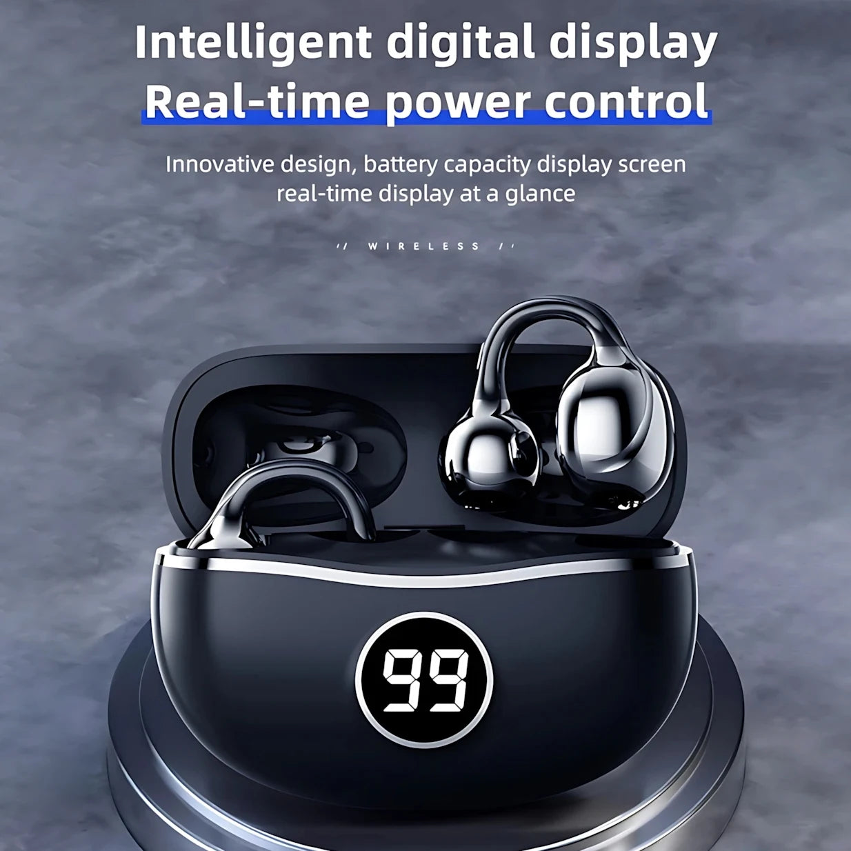 Wireless Bluetooth Open Ear Earbuds | Noise Cancelling Sports Earphones