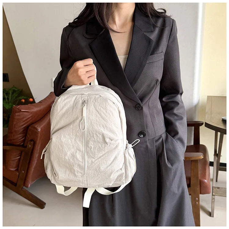 Lightweight Macaron Color Oxford Backpack for Women | Casual Chic bag