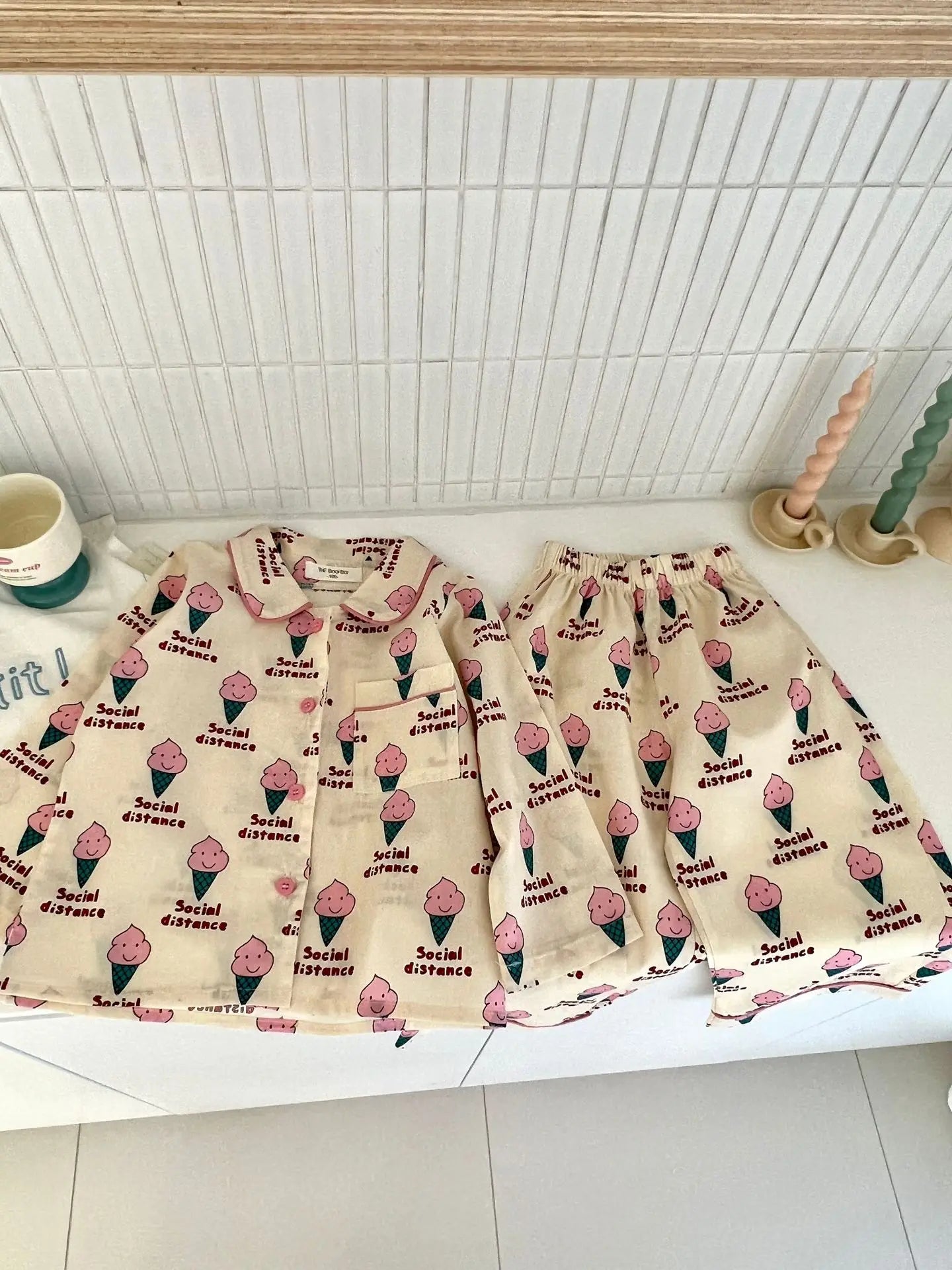 Spring Children's Cartoon Homewear Outfits | Cute Pajamas Set