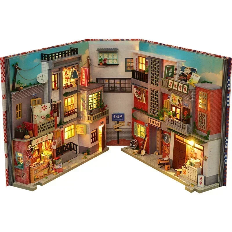 Kit de rincón de lectura de castillo en miniatura para montar | Encantadora experiencia de manualidades