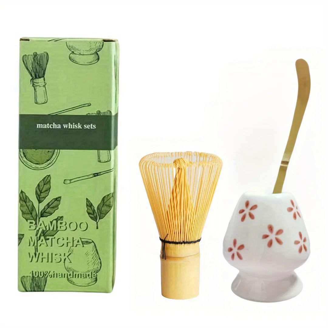 3-Piece Matcha Set | Bamboo Whisk and Ceramic Tea Tools