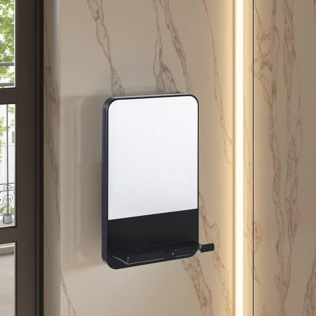 Fogless Shower Shaving Mirror with Storage Tray | Easy Installation