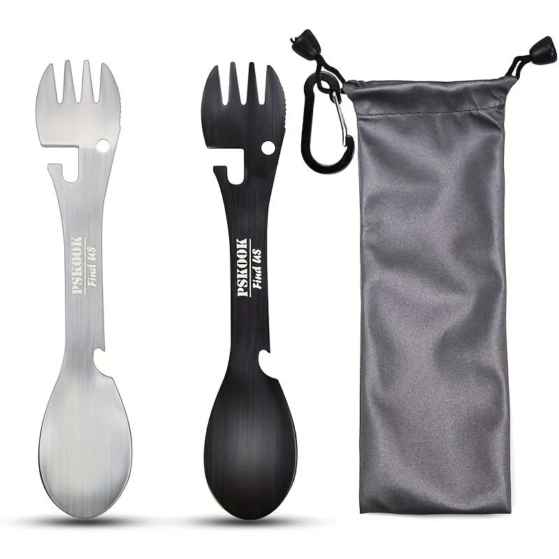 5 in 1 Outdoor Camping Multi-Functional Survival Utensil Set