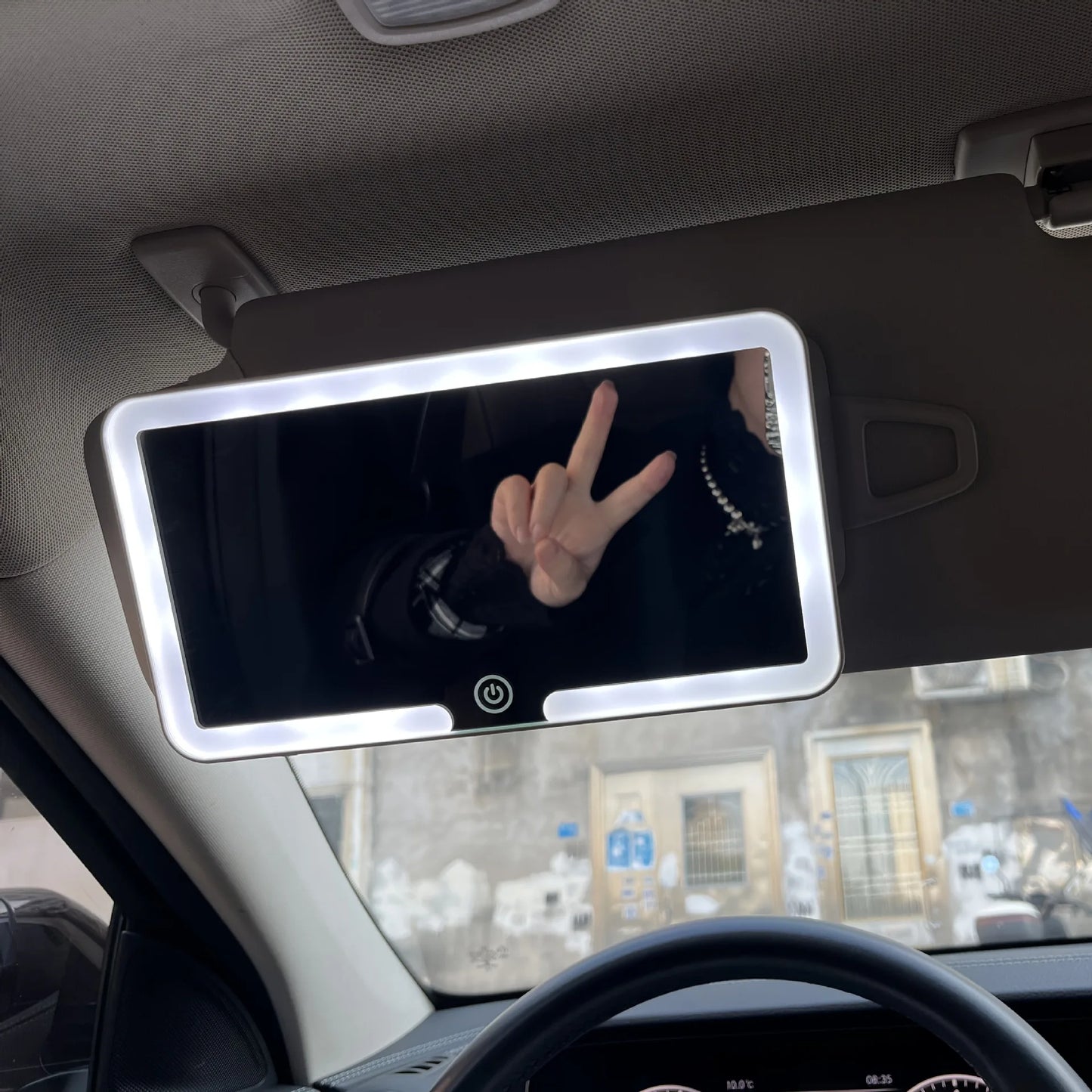 Rechargeable LED HD Makeup Mirror | Versatile Sun Visor Vanity Mirror