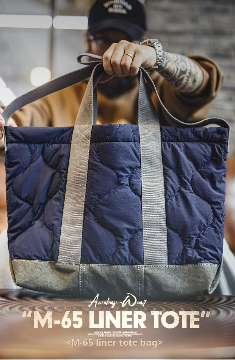 Men's Vintage Military Style Tote Bag | Large Capacity Shoulder Bag