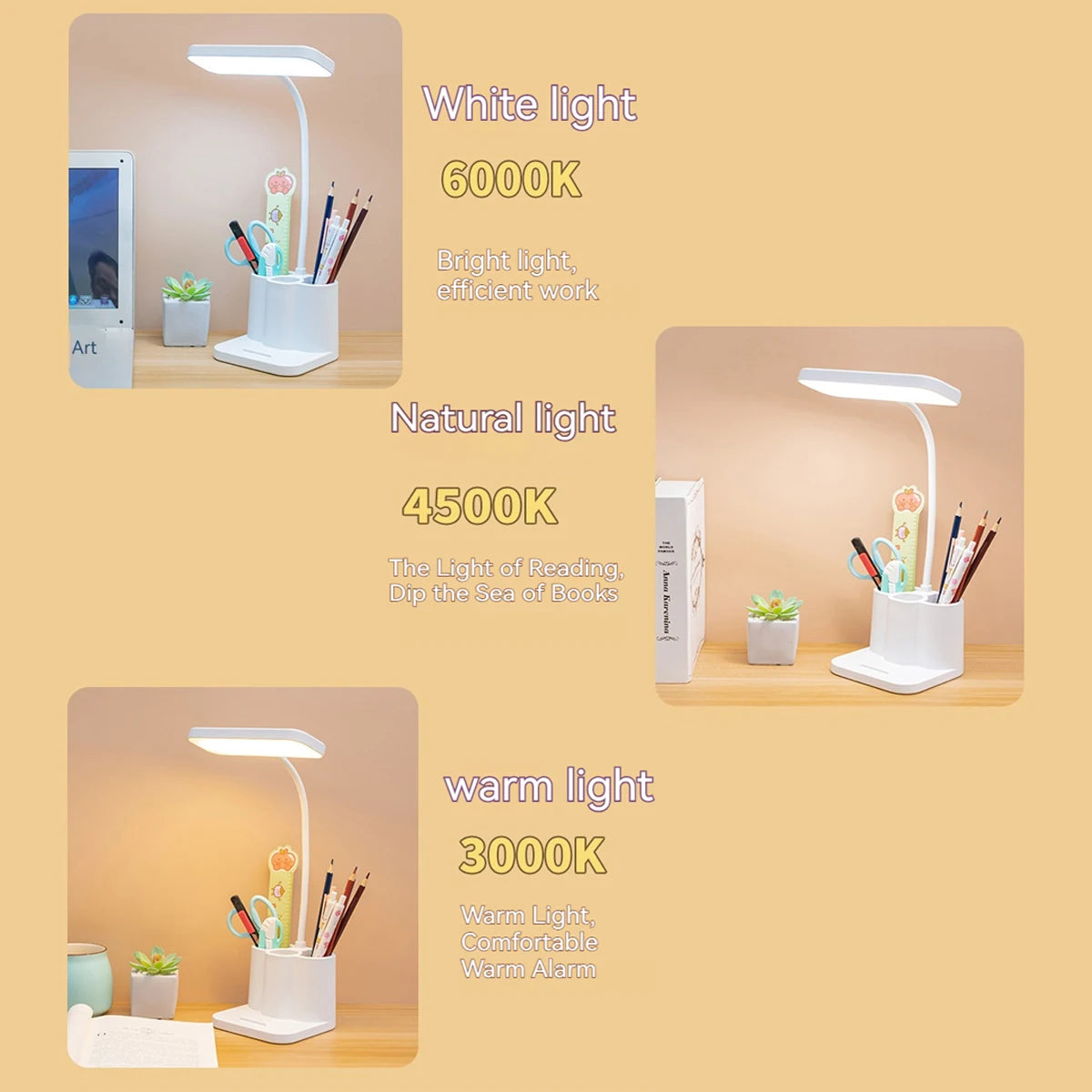 USB LED Table Lamp | Eye Protection Adjustable Reading Light