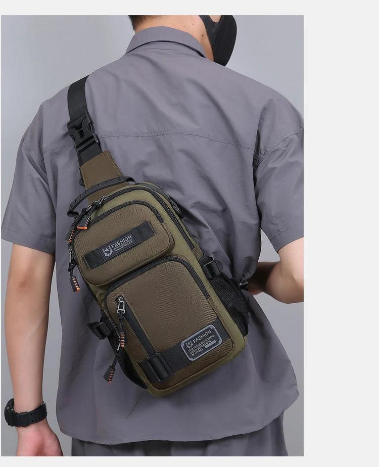 Men's Fashion Oxford Waist Pack | Versatile Casual Chest Bag