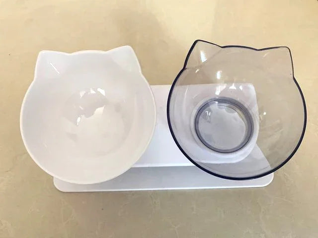 Non-Slip Double Pet Bowl with Stand | Ideal for Cats and Dogs