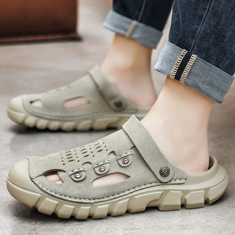 Men’s Two-Way Wearing Hollow Out Sandals | Breathable Summer Footwear