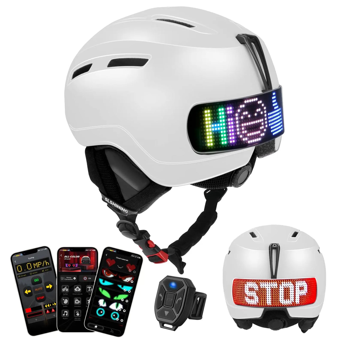 Winter Ski Helmet with LED Tail Light | Safe Cycling & Skiing Gear