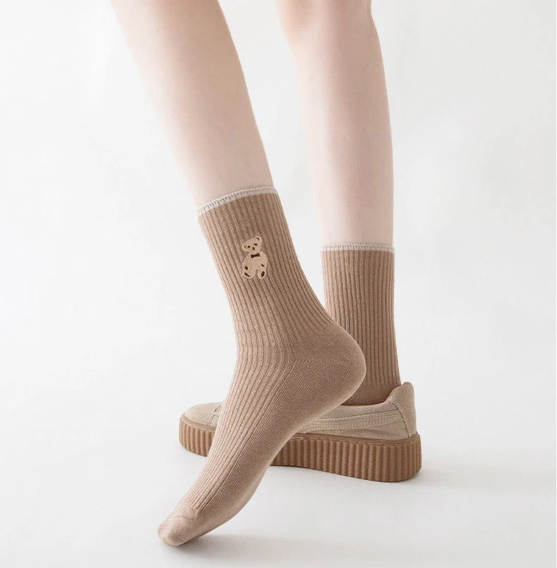 Women's Winter Cartoon Bear Socks | Cute Kawaii Style Collection