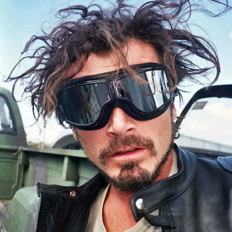 Retro Windproof Motorcycle Glasses | Foldable Sunglasses