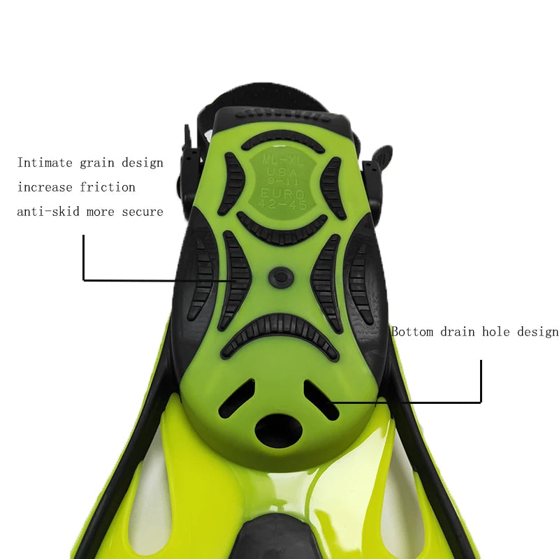 Adjustable Open Heel Fins for Snorkeling & Diving | Perfect Fit