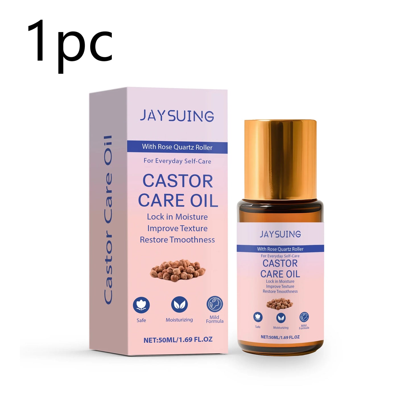 Portable Castor Oil Roll On Moisturizer for Dry Skin Relief