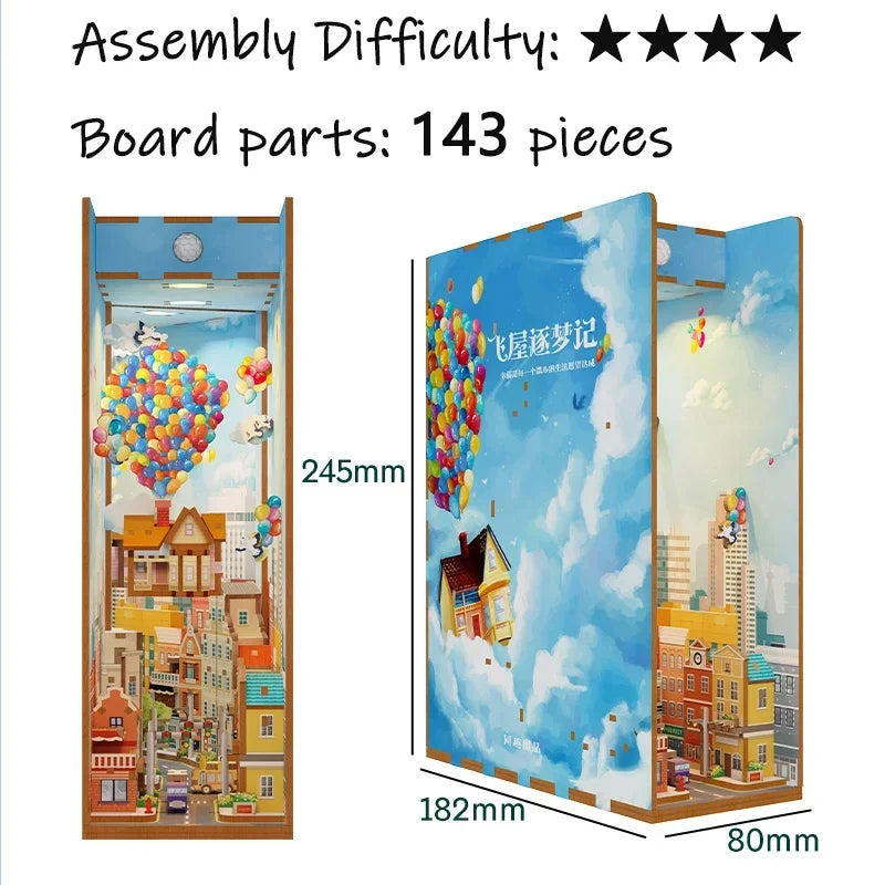 Kits insertables de estantería de madera para rincones de lectura (DIY) | Decoración miniatura creativa