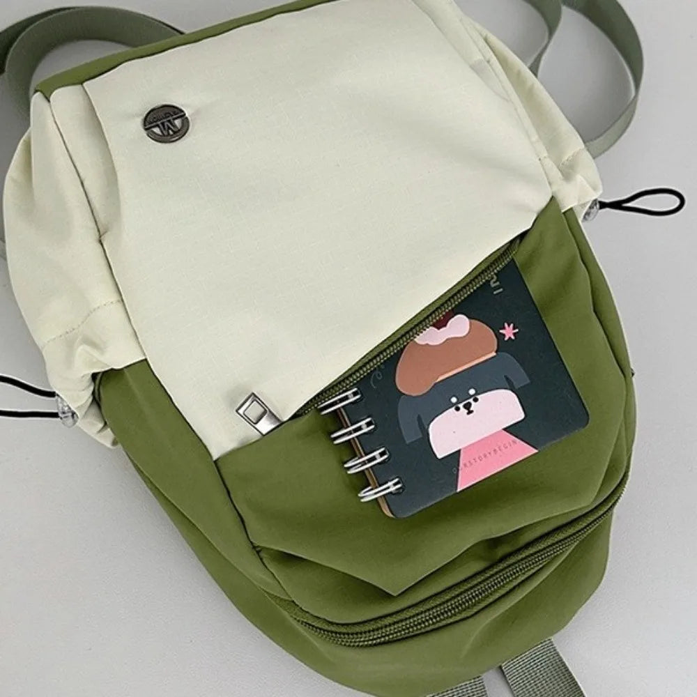 High-Capacity Women's Nylon Backpack | Lightweight Casual Schoolbag