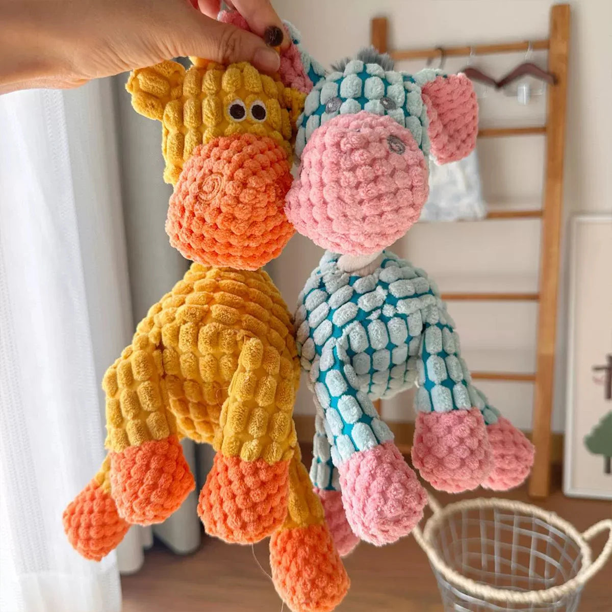 Cute Donkey Plush Toy for Dogs | Interactive Squeaky Pet Delight