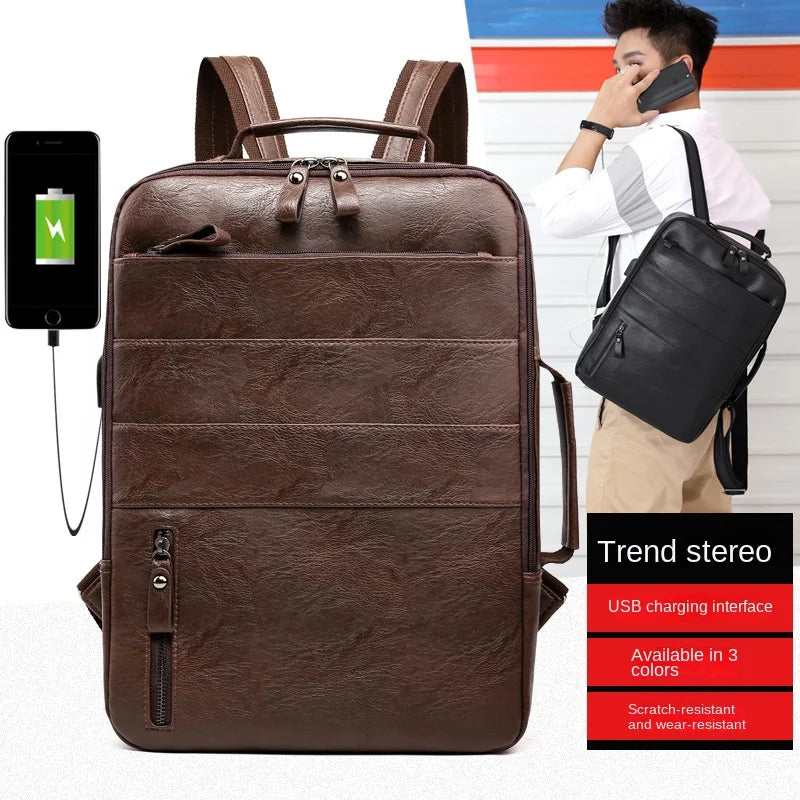 Waterproof Large Capacity Business Backpack with USB Charging