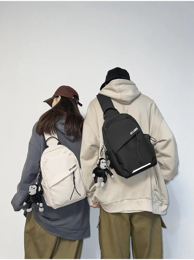 Unisex Korean Style Crossbody Bag | Lightweight & Portable