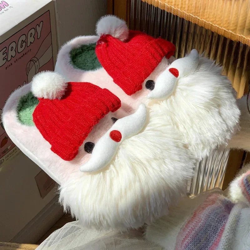 Funny Fluffy Platform Slippers | Cozy Cartoon Indoor/Outdoor Shoes