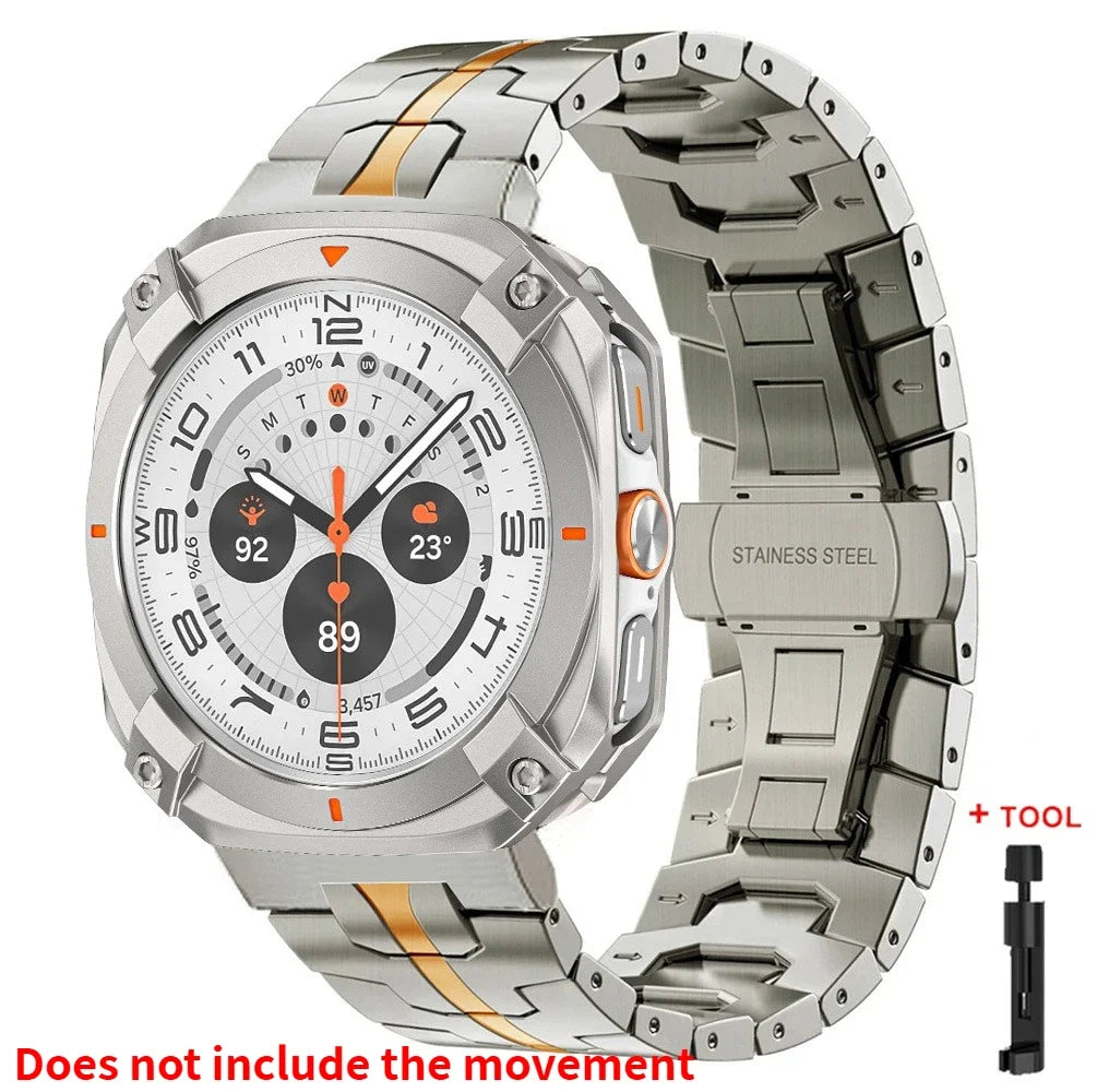 Stainless Steel Watch Band for Galaxy Ultra | Protective Case & Strap