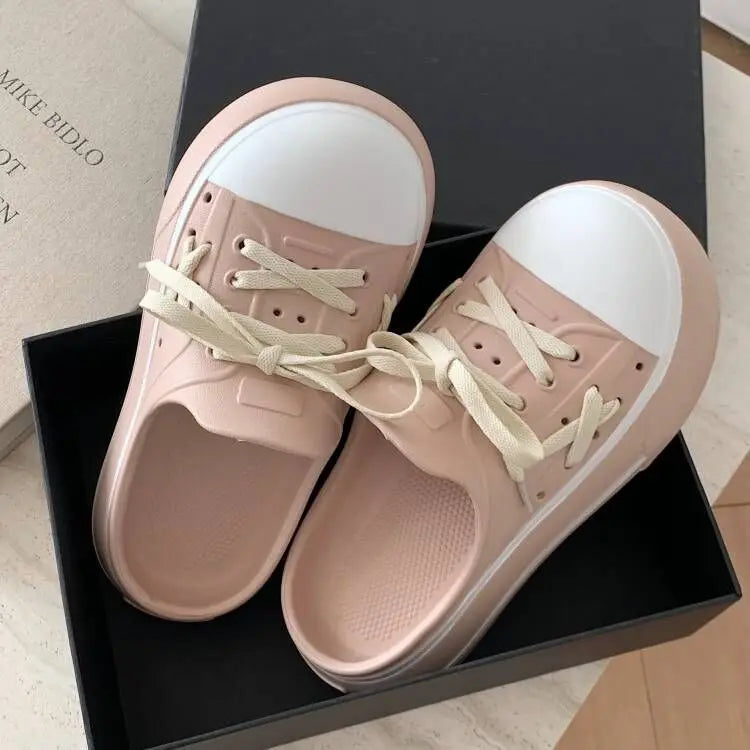 Waterproof Women's Lazy Half Slippers | Summer Casual Footwear