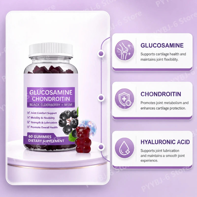 Joint Health Gummies with Black Elderberry & MSM for Mobility