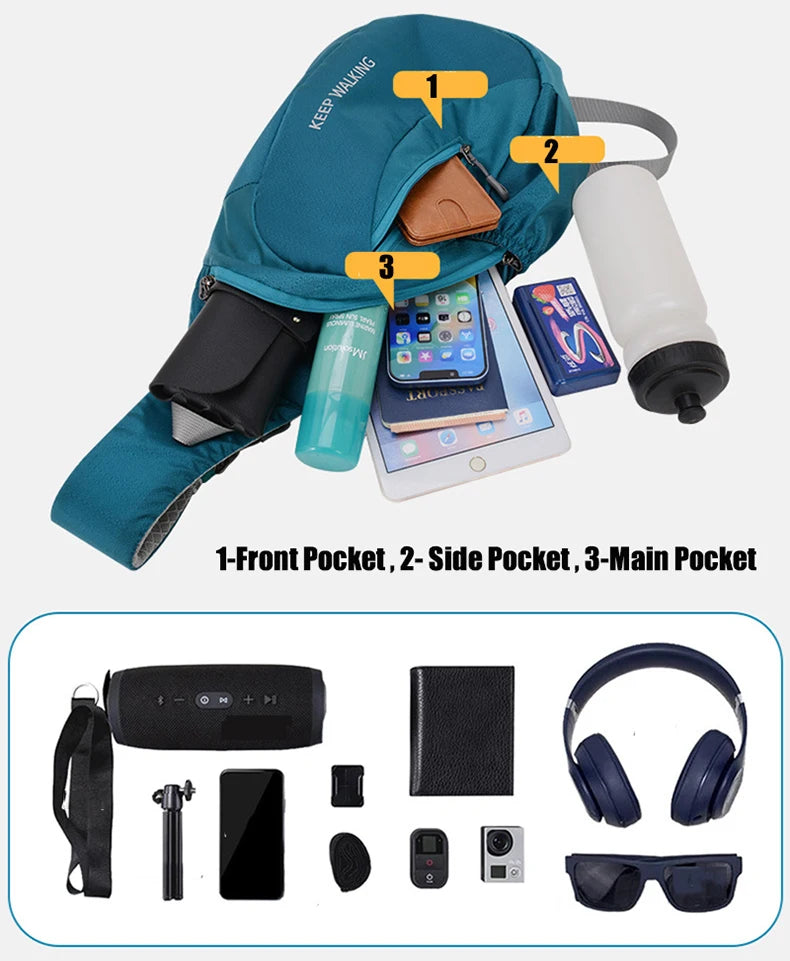 Outdoor Waterproof Running Crossbody Bag | Perfect for Hiking & Cycling