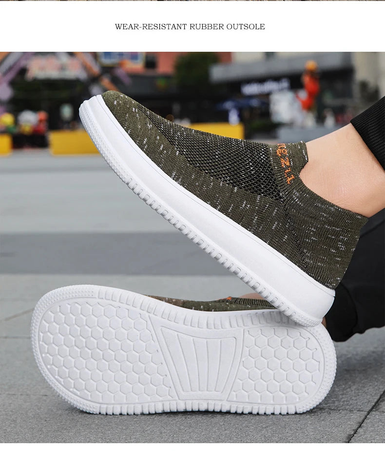 Unisex Wide Foot Sports Shoes | Breathable Slip-On Walking Sneakers