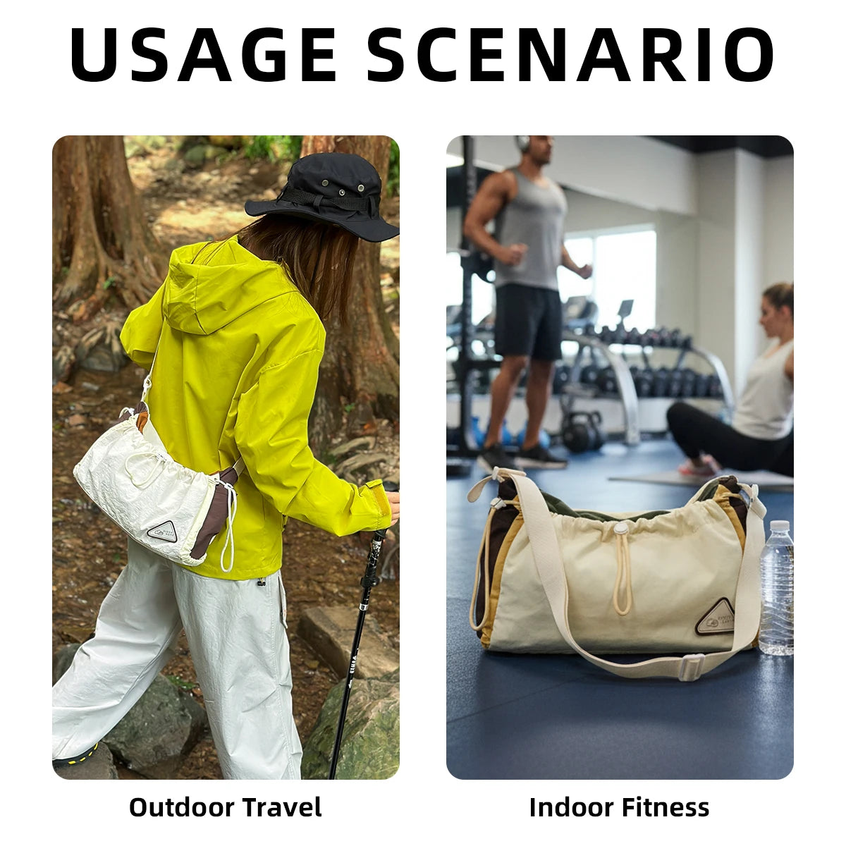 Large-Capacity Mountaineering Travel Bag for Women, Lightweight Foldable Short-Distance Business Trip Travel Bag, Single-Shoulder Sports Fitness Bag for Men