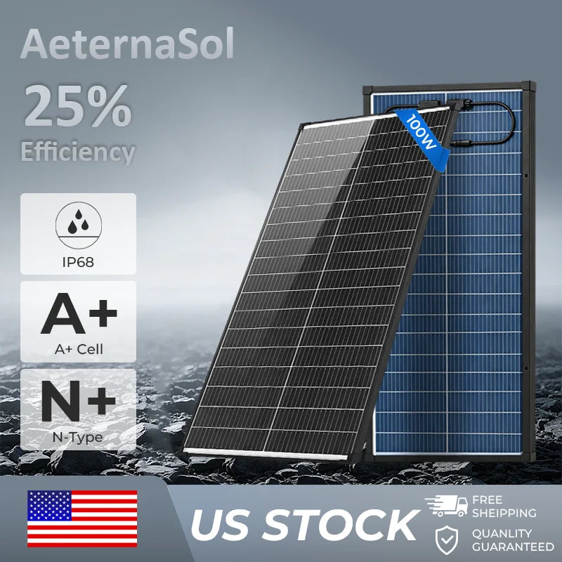 100W Solar Panel | High Efficiency Monocrystalline Module for All Needs