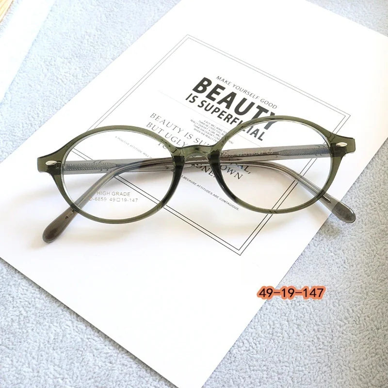 Women's Retro Oval Anti-Blue Light Glasses | Stylish Eyewear