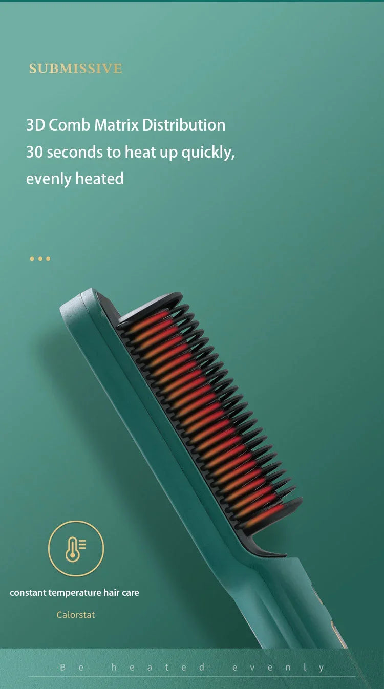 Adjustable Heat Hair Straightener Comb | Fast and Safe Styling