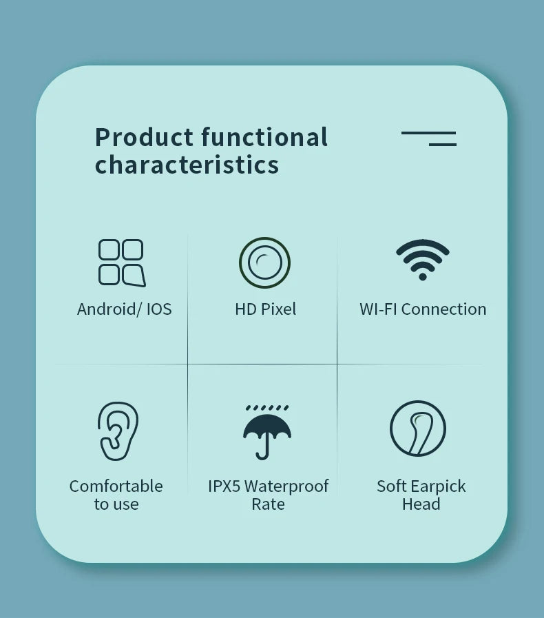 Smart Visual Ear Cleaner with Camera | USB-C Ear Wax Removal Tool