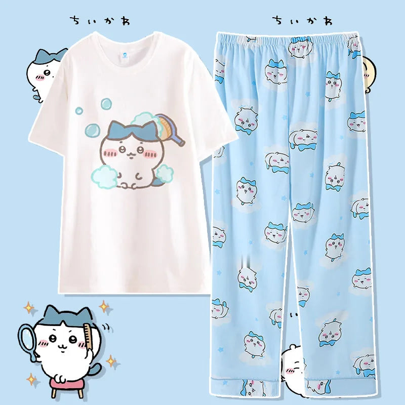 Cute Cartoon Pattern Summer Pajamas for Relaxed Comfort