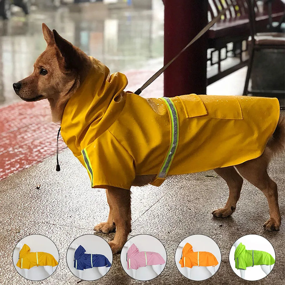 Large Dog Raincoat | Waterproof Reflective Cloak for Pets