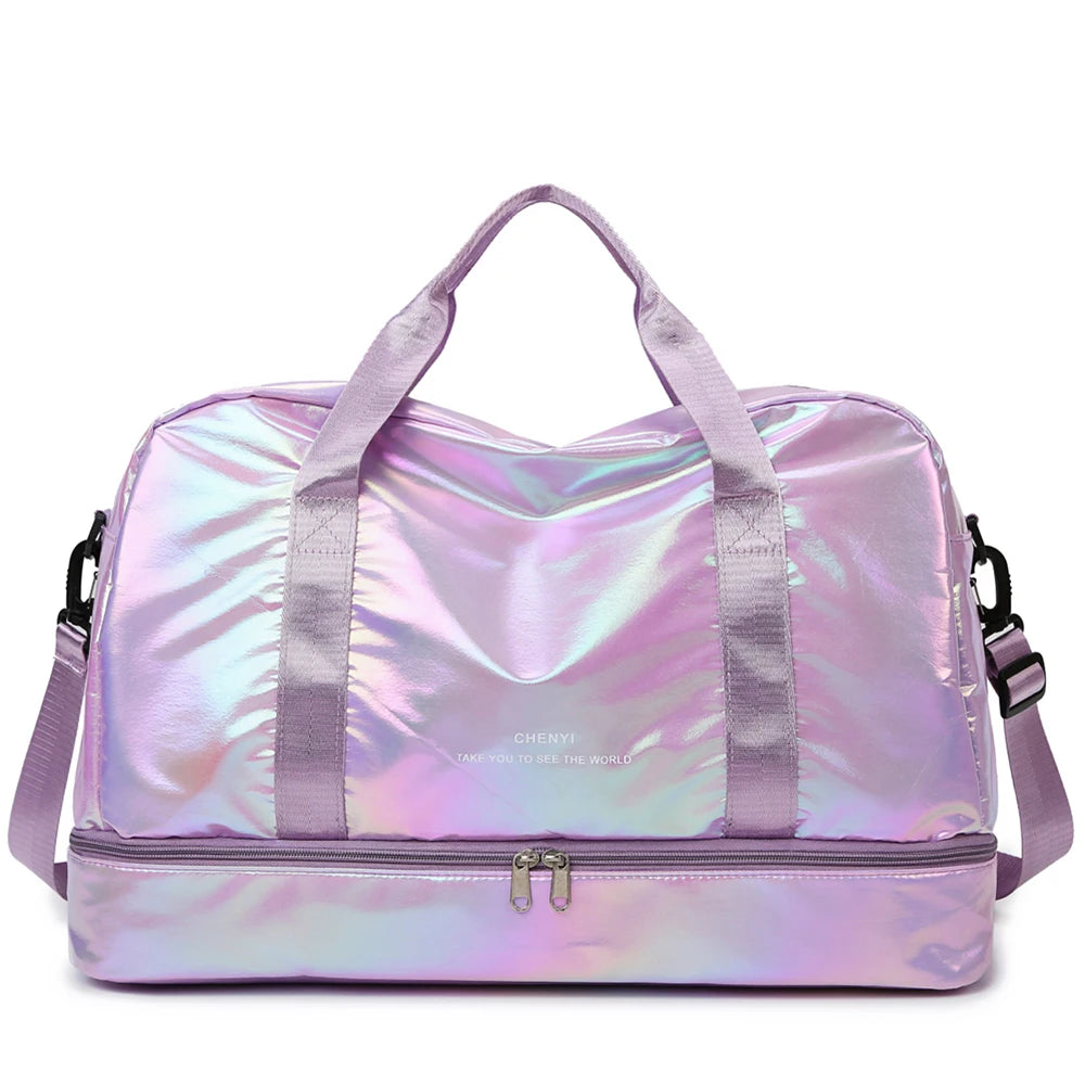 Lightweight Holographic Travel Duffel Bag | Large Capacity Tote