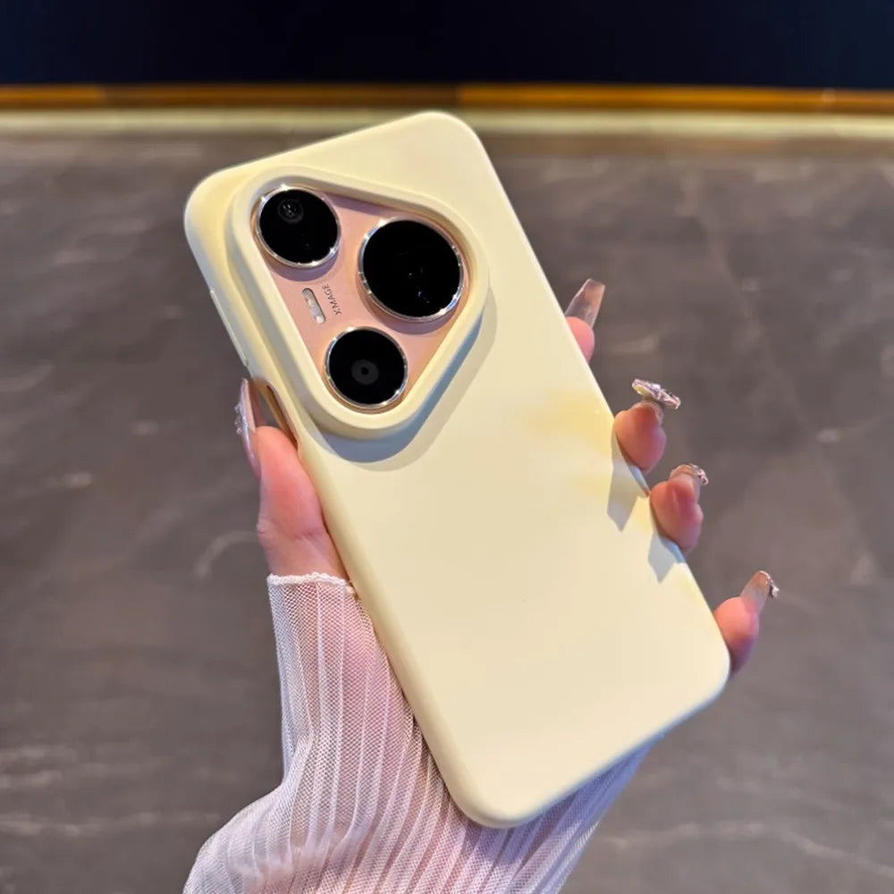 Liquid Silicone Phone Case For Huawei Pura 80 Pro Pura 70 P60 P50 P40 P30 Pro Mate 70 60 50 Luxury Soft Skin Smooth Cover Funda