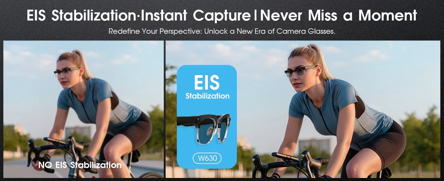 2026 Smart Glasses with 800W Ultra-Wide HD 4K Camera — Dual Lens Video Recording, 4GB AI Photo Recognition, Bluetooth Calls, Voice Translation, Anti-Blue Light UV Sunglasses