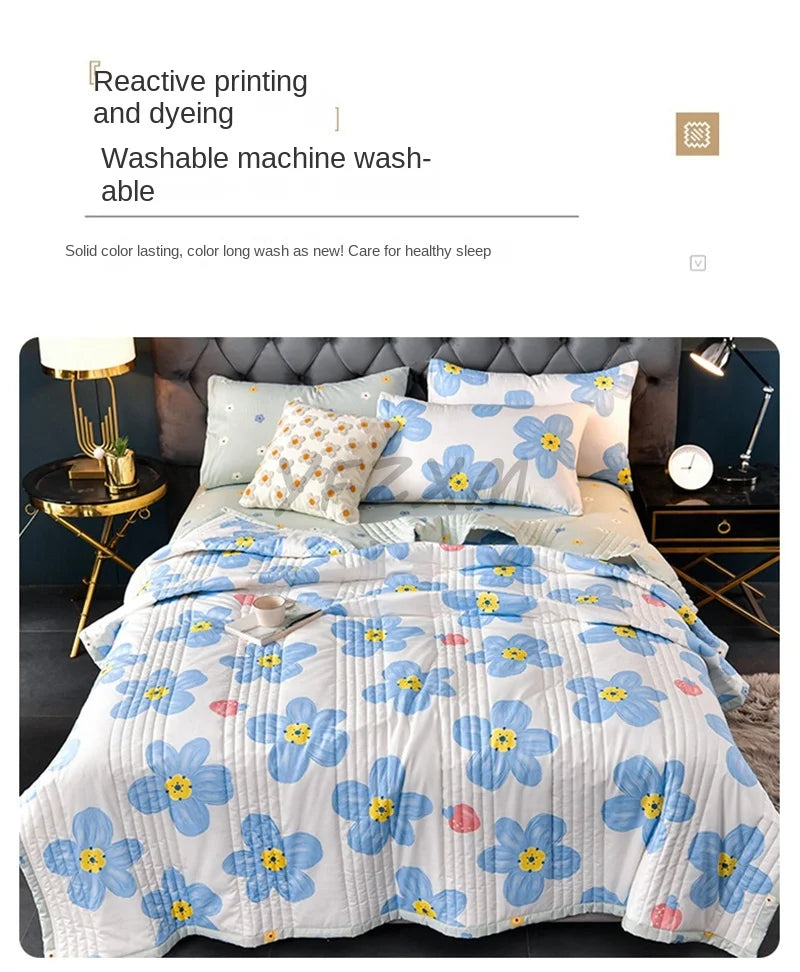 Lightweight Breathable Summer Quilt | Soft Comfortable Blanket