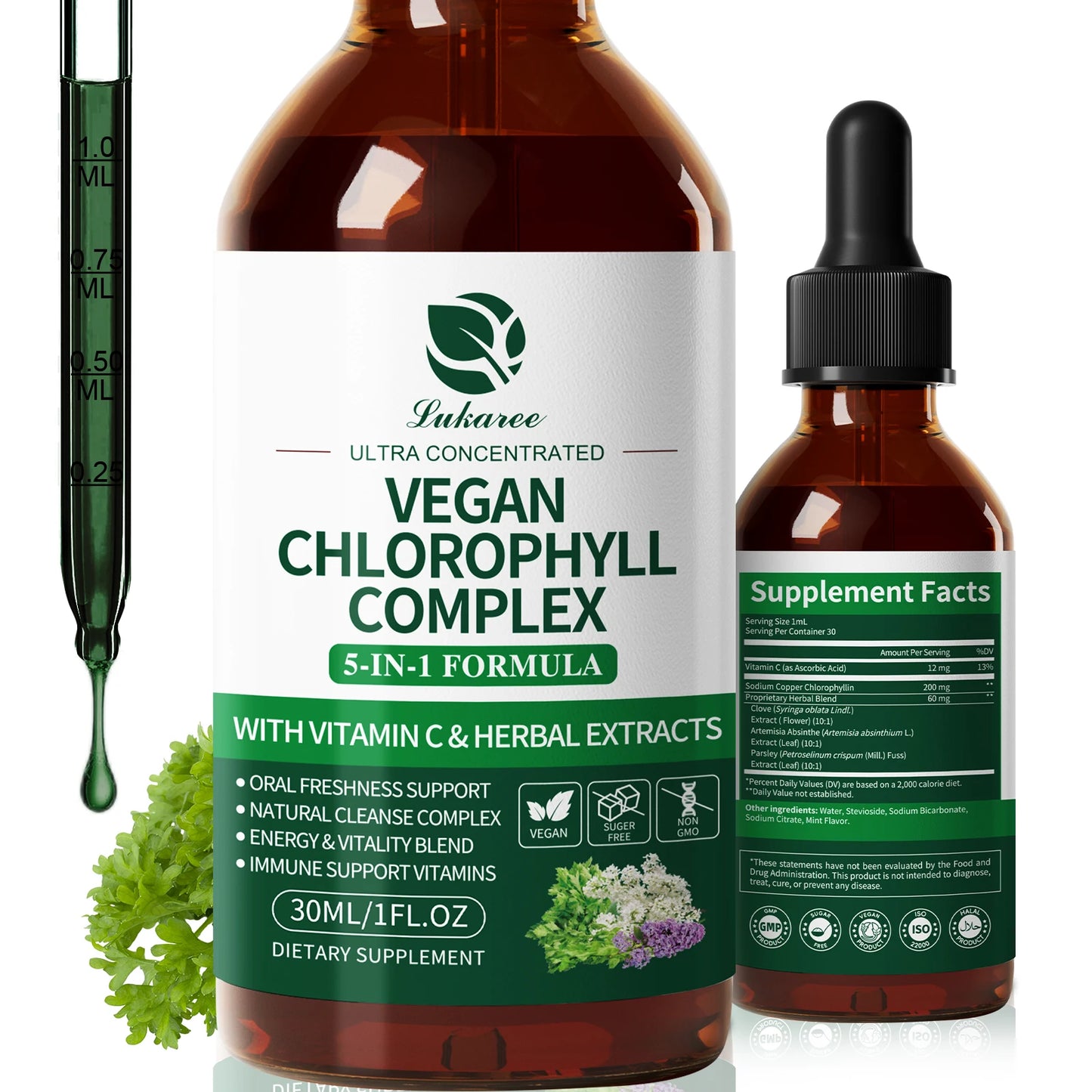 Natural Chlorophyll Liquid Drops for Immune & Gut Health