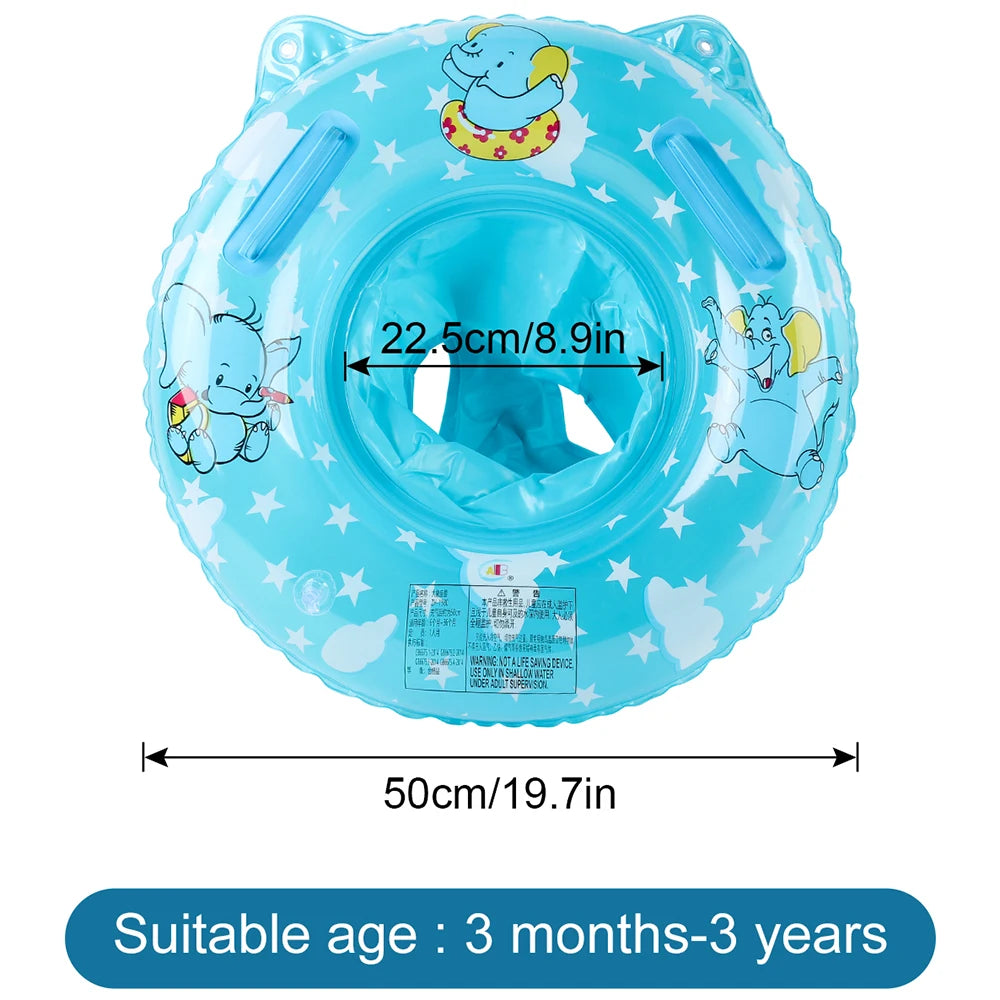 Baby Swimming Ring with Sunshade | Safe Toddler Pool Float