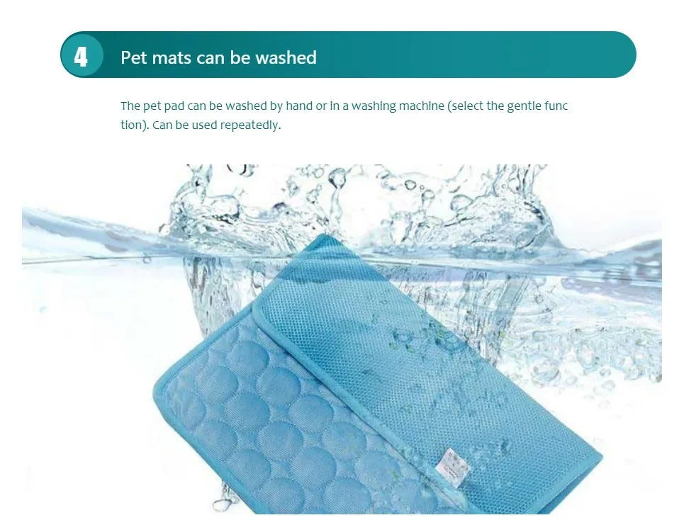 Dog Cooling Mat for All Breeds | Summer Pet Cold Bed