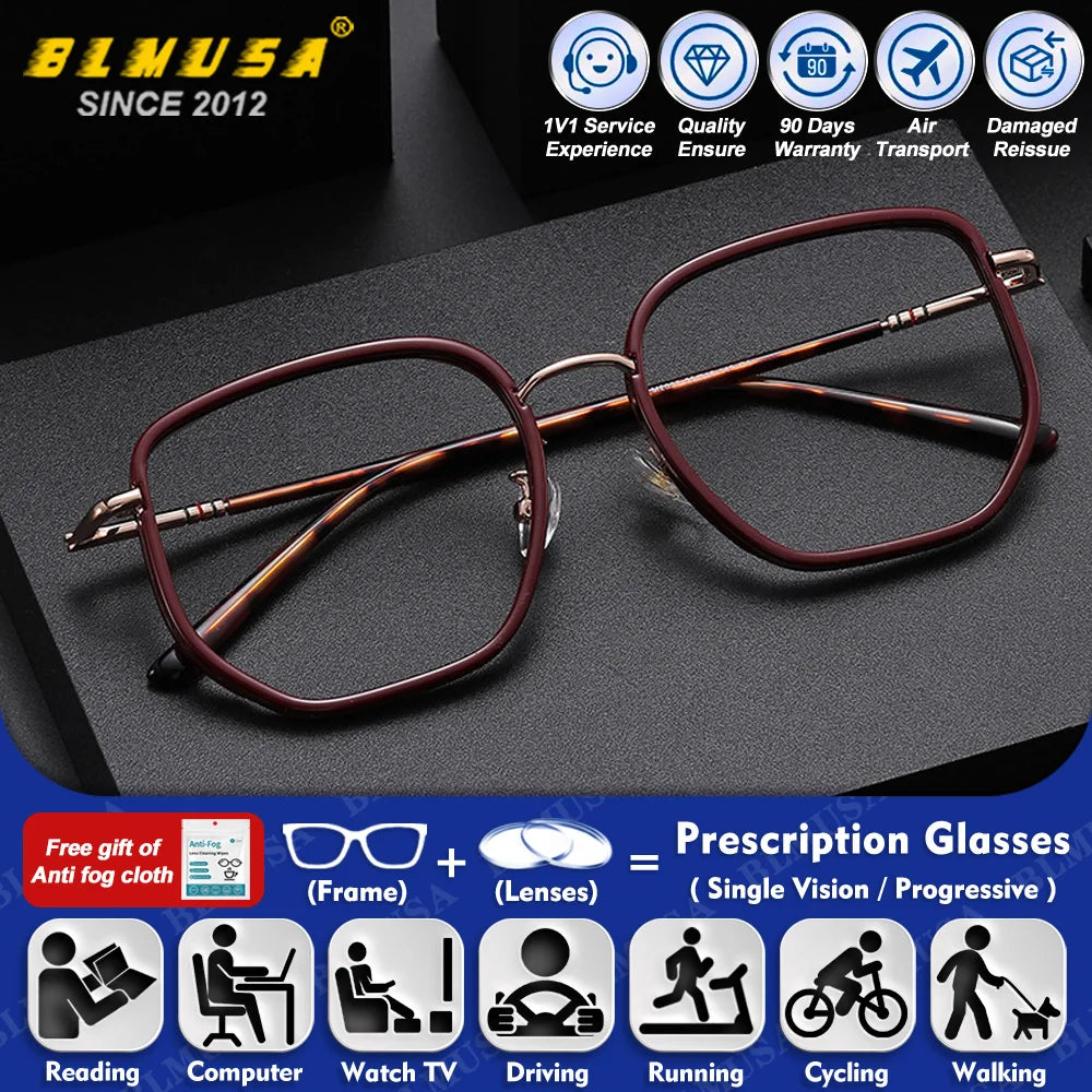 Stylish Photochromic Progressive Glasses for Women | Blue Light Blocking