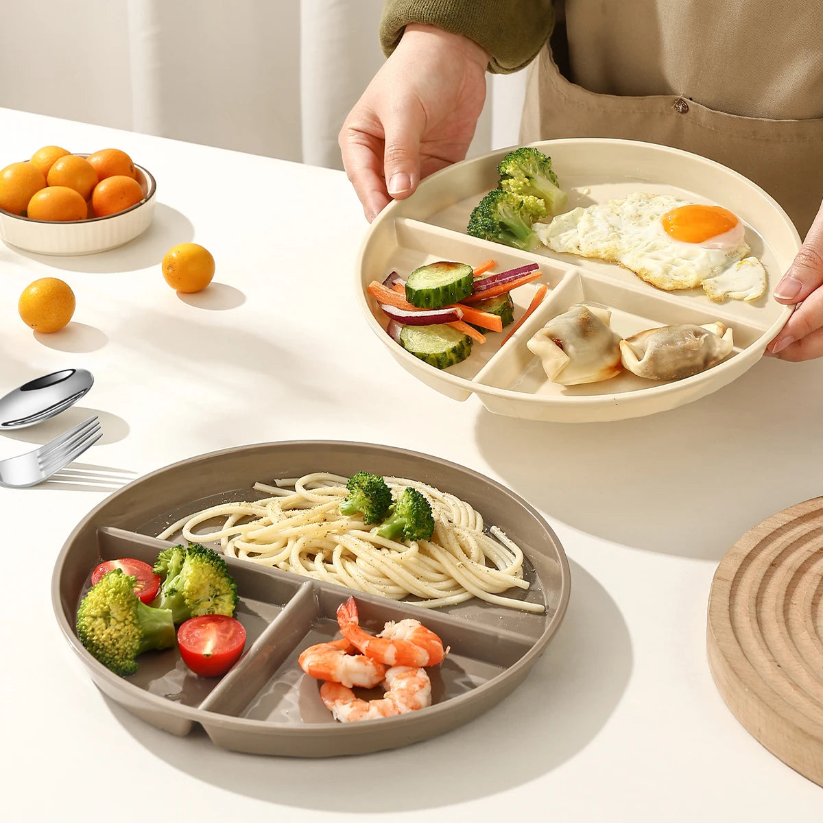 Kid-Friendly Reusable Divided Salad Plate | Fun Mealtime Solution