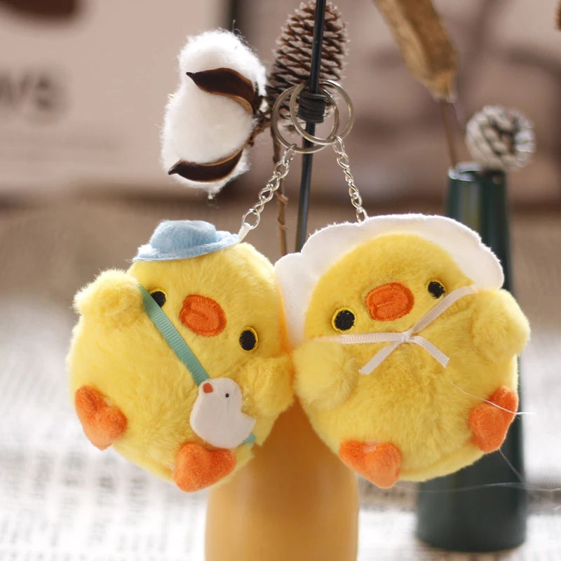 Llavero de peluche de mini pollo lindo | Adorable colgante para bolso