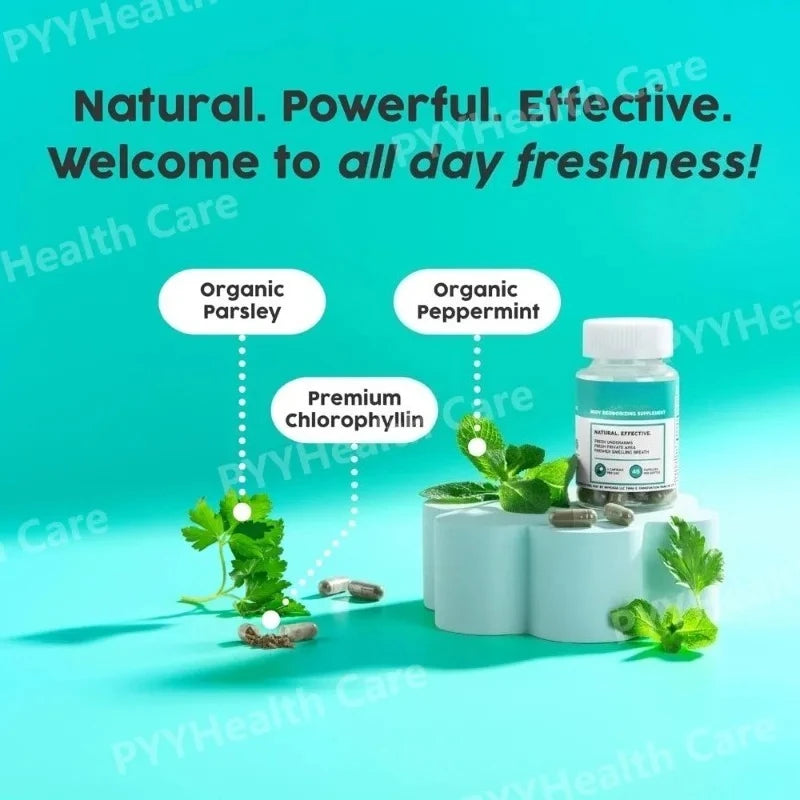 Natural Chlorophyll Capsules for Digestive & Skin Health Support
