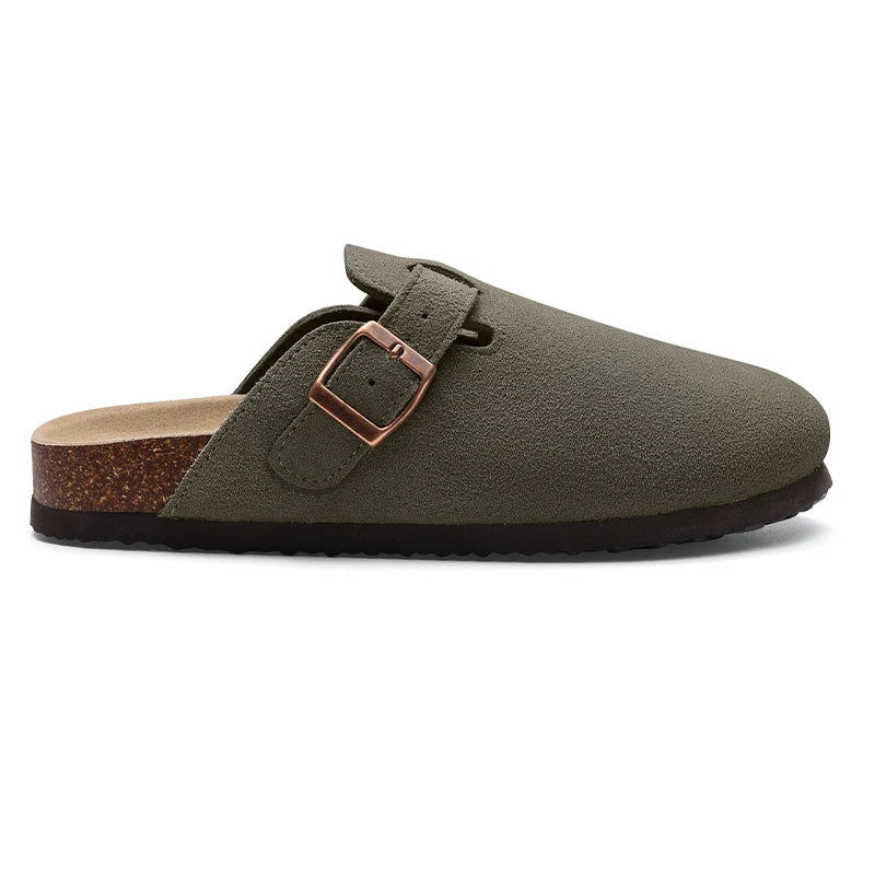 Comfortable Arch Support Suede Clogs for Home and Outdoor