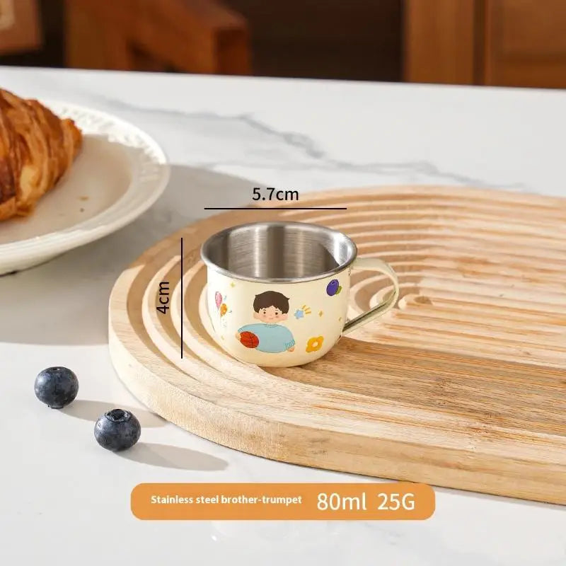 Cute Stainless Steel Water Cup for Kids | Anti-Scald Mug