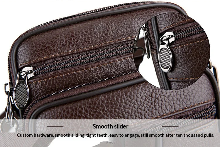 Stylish Vertical Genuine Leather Crossbody Bag for Casual Use